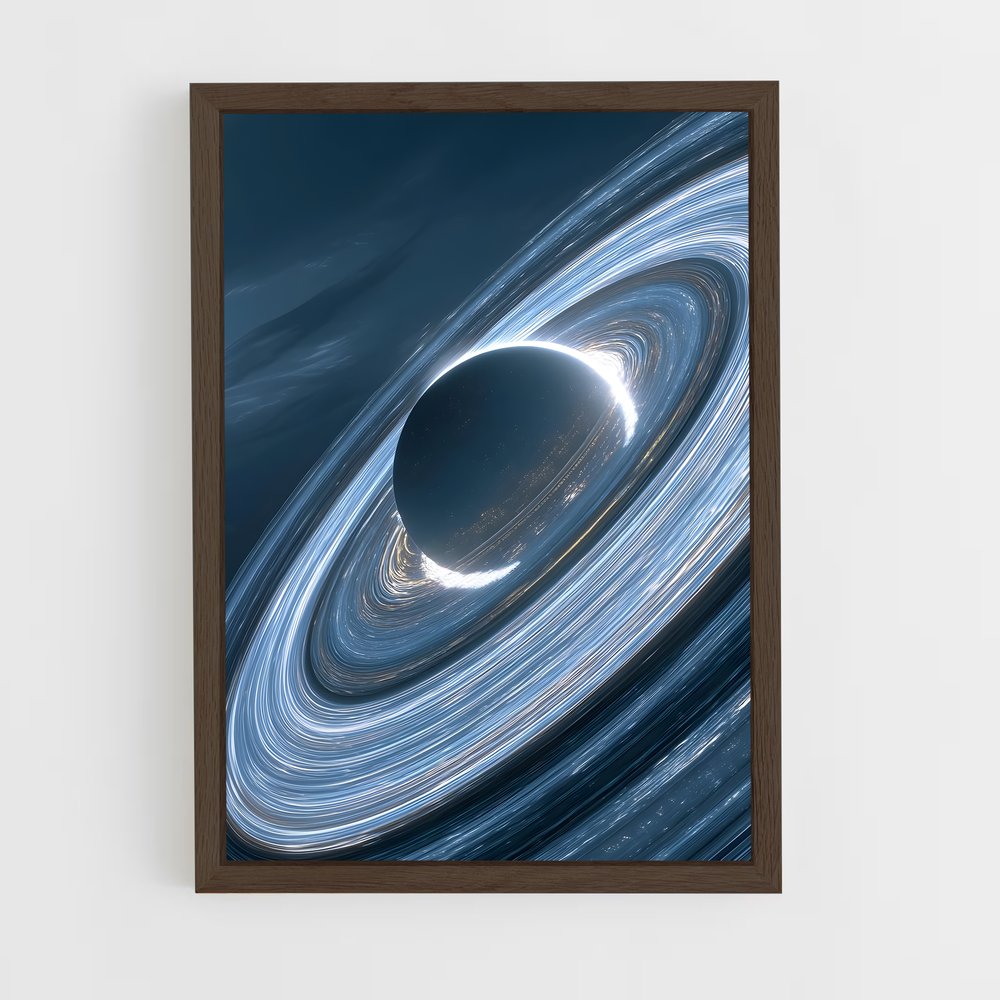 Poster splendide des anneaux de Saturne – affiche Système solaire (vue 5)